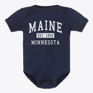 Maine Minnesota Classic Established Baby Onesie