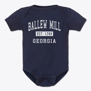 Ballew Mill Georgia Classic Established Baby Onesie