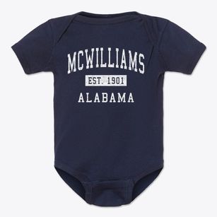 Mcwilliams Alabama Classic Established Baby Onesie