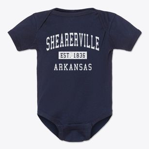 Shearerville Arkansas Classic Established Baby Onesie