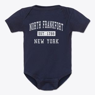 North Frankfort New York Classic Established Baby Onesie