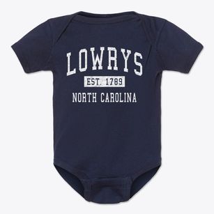 Lowrys North Carolina Classic Established Baby Onesie