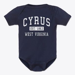 Cyrus West Virginia Classic Established Baby Onesie