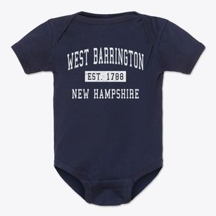 West Barrington New Hampshire Classic Established Baby Onesie