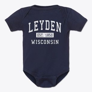 Leyden Wisconsin Classic Established Baby Onesie
