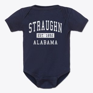 Straughn Alabama Classic Established Baby Onesie