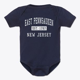 East Pennsauken New Jersey Classic Established Baby Onesie