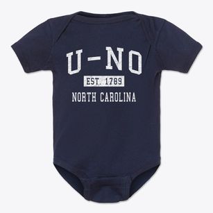 U-no North Carolina Classic Established Baby Onesie