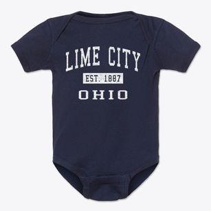 Lime City Ohio Classic Established Baby Onesie