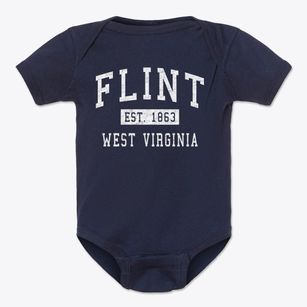 Flint West Virginia Classic Established Baby Onesie