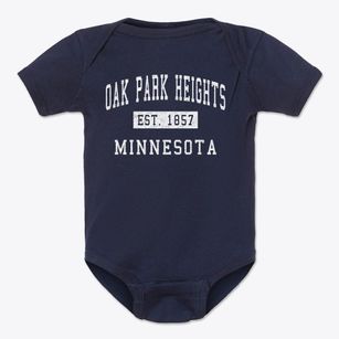 Oak Park Heights Minnesota Classic Established Baby Onesie