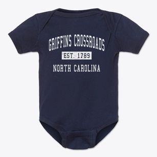 Griffins Crossroads North Carolina Classic Established Baby Onesie