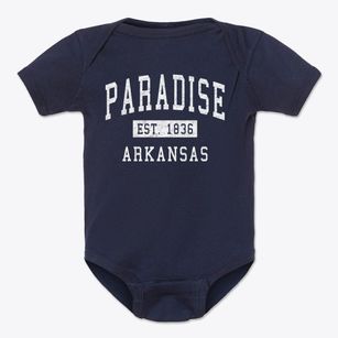 Paradise Arkansas Classic Established Baby Onesie