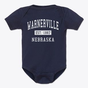 Warnerville Nebraska Classic Established Baby Onesie