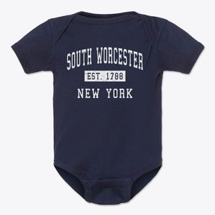 South Worcester New York Classic Established Baby Onesie