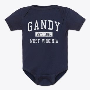 Gandy West Virginia Classic Established Baby Onesie