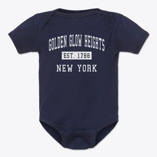 Golden Glow Heights New York Classic Established Baby Onesie