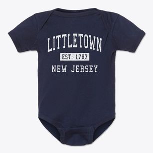 Littletown New Jersey Classic Established Baby Onesie