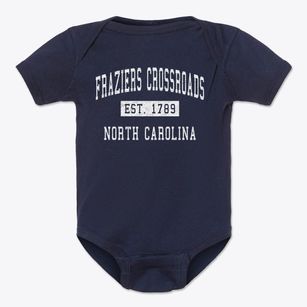 Fraziers Crossroads North Carolina Classic Established Baby Onesie
