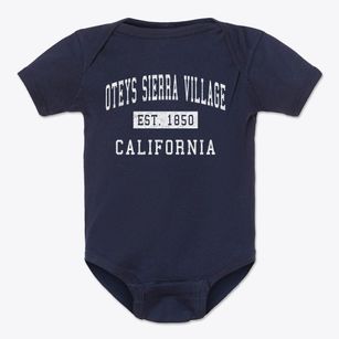 Oteys Sierra Village California Classic Established Baby Onesie