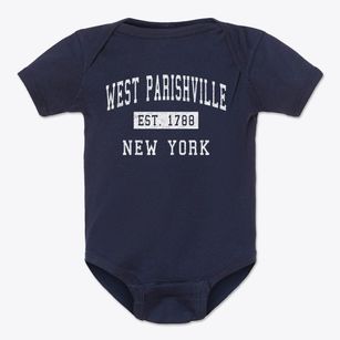 West Parishville New York Classic Established Baby Onesie