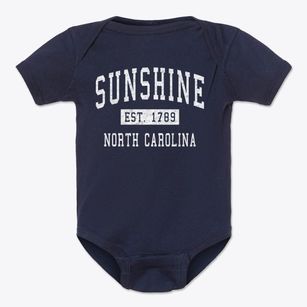 Sunshine North Carolina Classic Established Baby Onesie