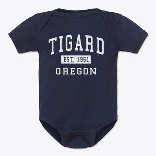 Tigard Oregon Classic Established Baby Onesie