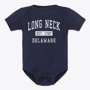 Long Neck Delaware Classic Established Baby Onesie
