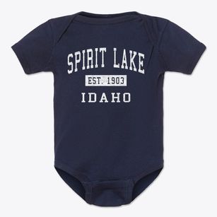 Spirit Lake Idaho Classic Established Baby Onesie