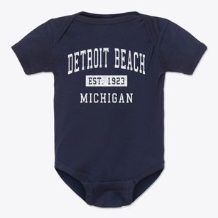 Detroit Beach Michigan Classic Established Baby Onesie