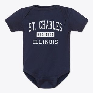 St. Charles Illinois Classic Established Baby Onesie