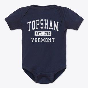 Topsham Vermont Classic Established Baby Onesie