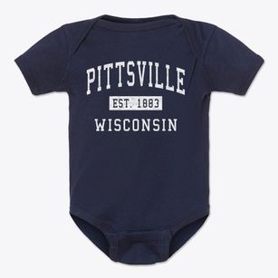Pittsville Wisconsin Classic Established Baby Onesie
