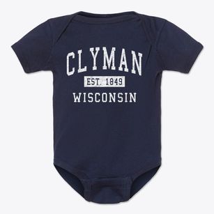 Clyman Wisconsin Classic Established Baby Onesie