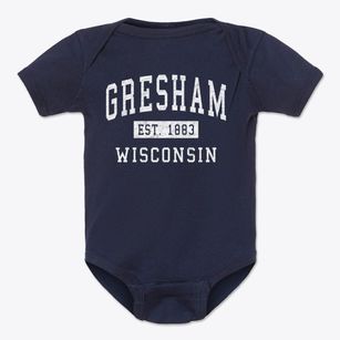 Gresham Wisconsin Classic Established Baby Onesie