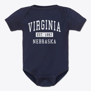 Virginia Nebraska Classic Established Baby Onesie