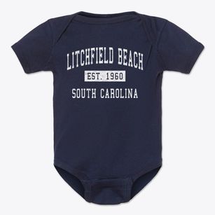Litchfield Beach South Carolina Classic Established Baby Onesie