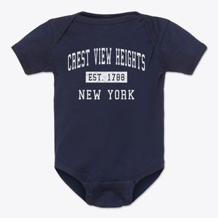 Crest View Heights New York Classic Established Baby Onesie