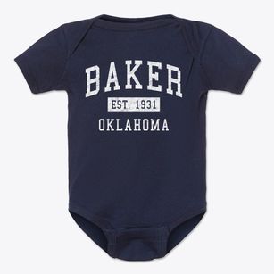 Baker Oklahoma Classic Established Baby Onesie