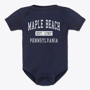Maple Beach Pennsylvania Classic Established Baby Onesie