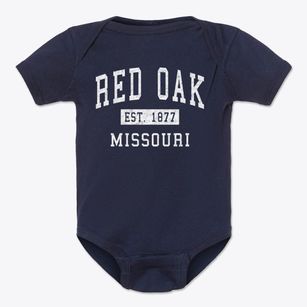Red Oak Missouri Classic Established Baby Onesie