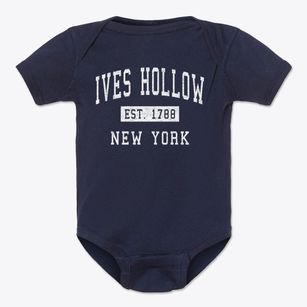 Ives Hollow New York Classic Established Baby Onesie