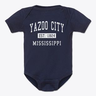 Yazoo City Mississippi Classic Established Baby Onesie