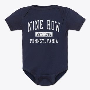 Nine Row Pennsylvania Classic Established Baby Onesie