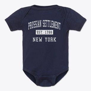 Prussian Settlement New York Classic Established Baby Onesie