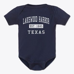 Lakewood Harbor Texas Classic Established Baby Onesie