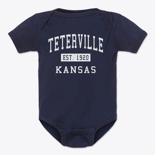 Teterville Kansas Classic Established Baby Onesie