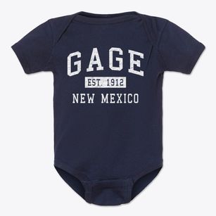 Gage New Mexico Classic Established Baby Onesie