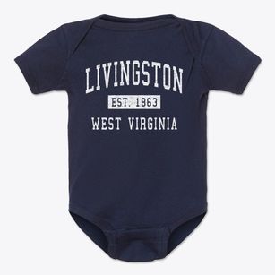 Livingston West Virginia Classic Established Baby Onesie