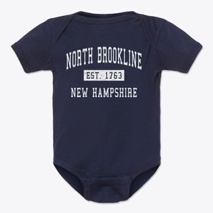 North Brookline New Hampshire Classic Established Baby Onesie